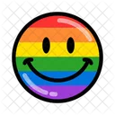 Rainbow Smiley Face  Icon