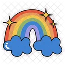 Rainbow sticker  아이콘