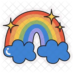 Rainbow sticker  Icon