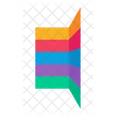 Rainbow striped abstract figure  Icon