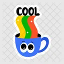 Rainbow Tea Cool Rainbow Tea Emoji Icon