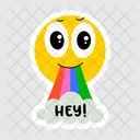 Rainbow Tongue Smiley Emoji Rainbow Emoji 아이콘