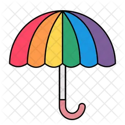 Rainbow Umbrella  Icon