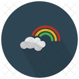 Rainbow With Cloud  Icon