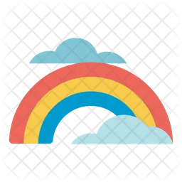 Rainbow With Cloud  Icon