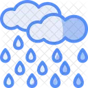 Raindrops Precipitation Rainfall Icono