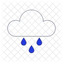 Raindrops Cloud  Icon