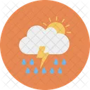 Sun Cloud Thunder Icon