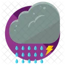 Lightening Rain Storm Icon