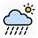 Raining Cloud Sun Icon