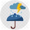 Raining Umbrella Weather Icon