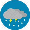 Thunderstorm Night Rain Icon