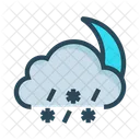 Raining Snowfalling Cloud Icon