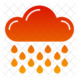 Raining Cloud Icon - Download in Gradient Style