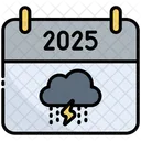 Raining Day Calendar Time Icon