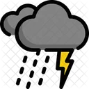 Thunder Rain Weather Icon