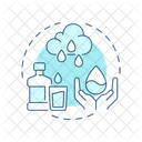 Rainwater Harvesting Collecting Storing Icon