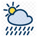 Rain Cloud Sun Icon