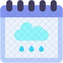 Rainy Calendar Time And Date Icon