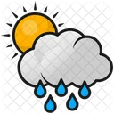Rainy Clouds Raining Rain Icon