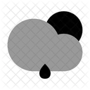Cloud Moon Rain Low Icon