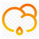 Cloud Moon Rain Low Icon