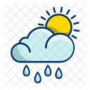 Weather Rain Sun Icon