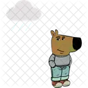 Rainy Day And Chill Guy Funny Joke Icon