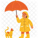 Rain Umbrella Child Icon