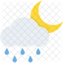Night Raining Cloud Icon