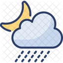 Rainy Night Cloud Drizzling Icon