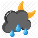 Night Rainfall Drizzle Icon