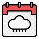 Rainy Season Office Calendar Icon