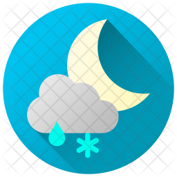 Rainy Snowy Night Icon