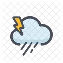 Rainy Thunderstorm Cloud Raining Night Rain Icon