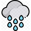 Rainy Weather Rain Raining Icon