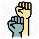 Raise Fist Finger Gesture Hand Symbol Icône