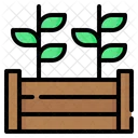 Raised Bed Plant Sprout Icon