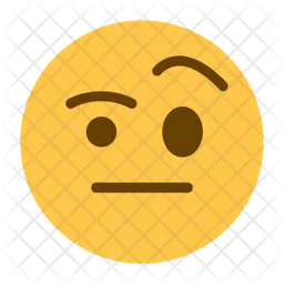 Raised Eyebrow Face Emoji  Icon