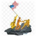 Raising The Flag On Iwo Jima Usa Flag Iwo Jima Icon