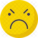 Raiva Emoticon De Olhar Lour Ícone