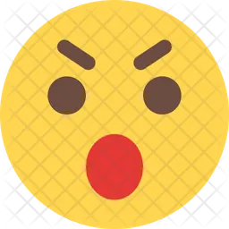 Raiva, boca aberta Emoji Ícone