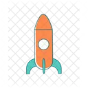 Cartoon Rakete Shuttle Symbol