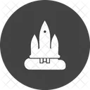 Rakete Gestartet Raumschiff Symbol