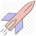 Raketen Linear Farbsymbol Icon