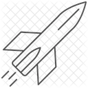 Raketen Dunnes Liniensymbol Symbol