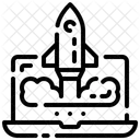 Raketenangriff Virus Computer Symbol