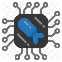 Technologiekrieg Digitalkrieg Elektronischer Konflikt Symbol
