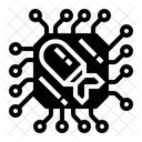 Technologiekrieg Digitalkrieg Elektronischer Konflikt Symbol