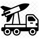 Flugabwehr Raketenfahrzeug Raketentransport Symbol